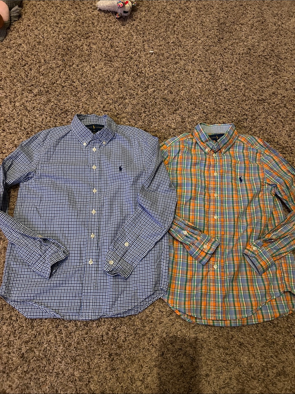 Ralph Lauren Blue & White Gingham Button-Down Shirt